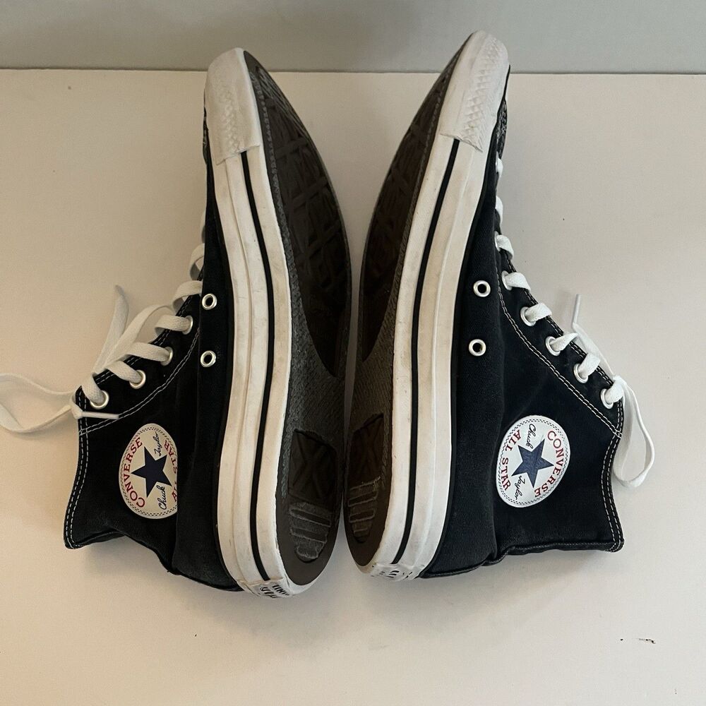 Converse All Star Chuck Taylor High Shoes Womens 13 Black Canvas Grunge Sneakers - Picture 6 of 9